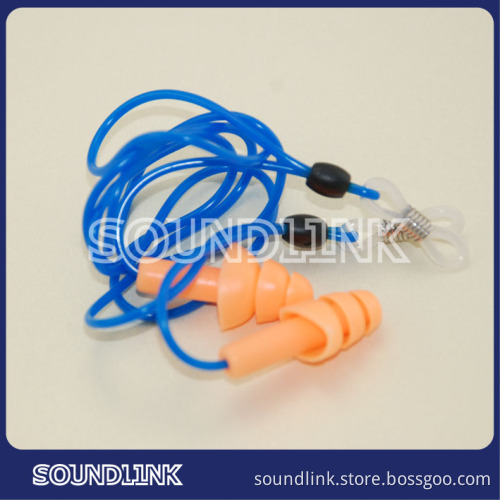 Soundlink rubber noise reduction reusable corded earplugs